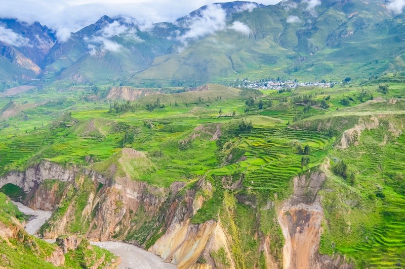 Colca canyon - one of the deepest canyons in the world in Peru, South America